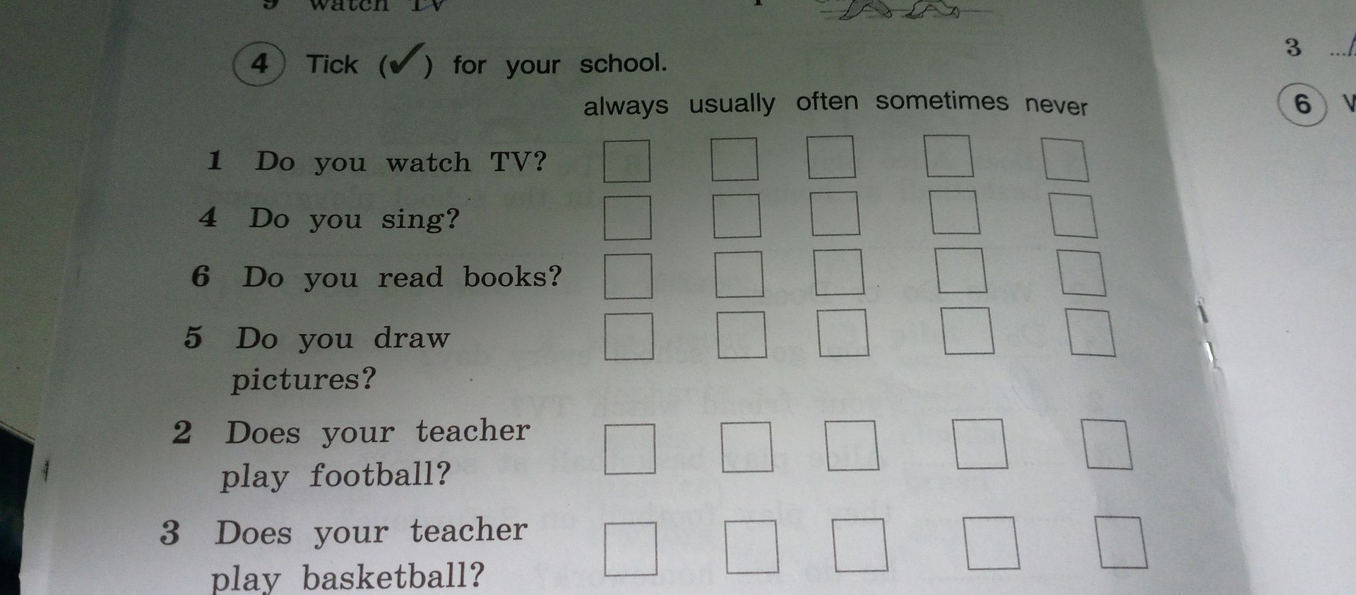 Фото задания: Tick (✔) for your school.