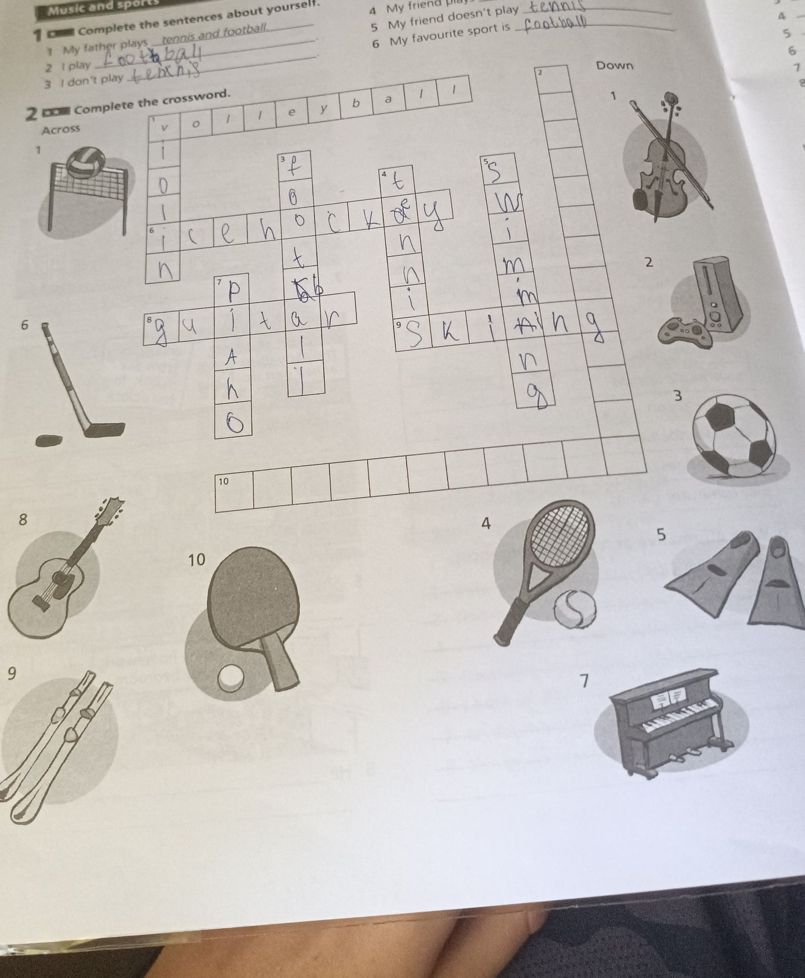 Фото задания: 2 Complete the crossword.