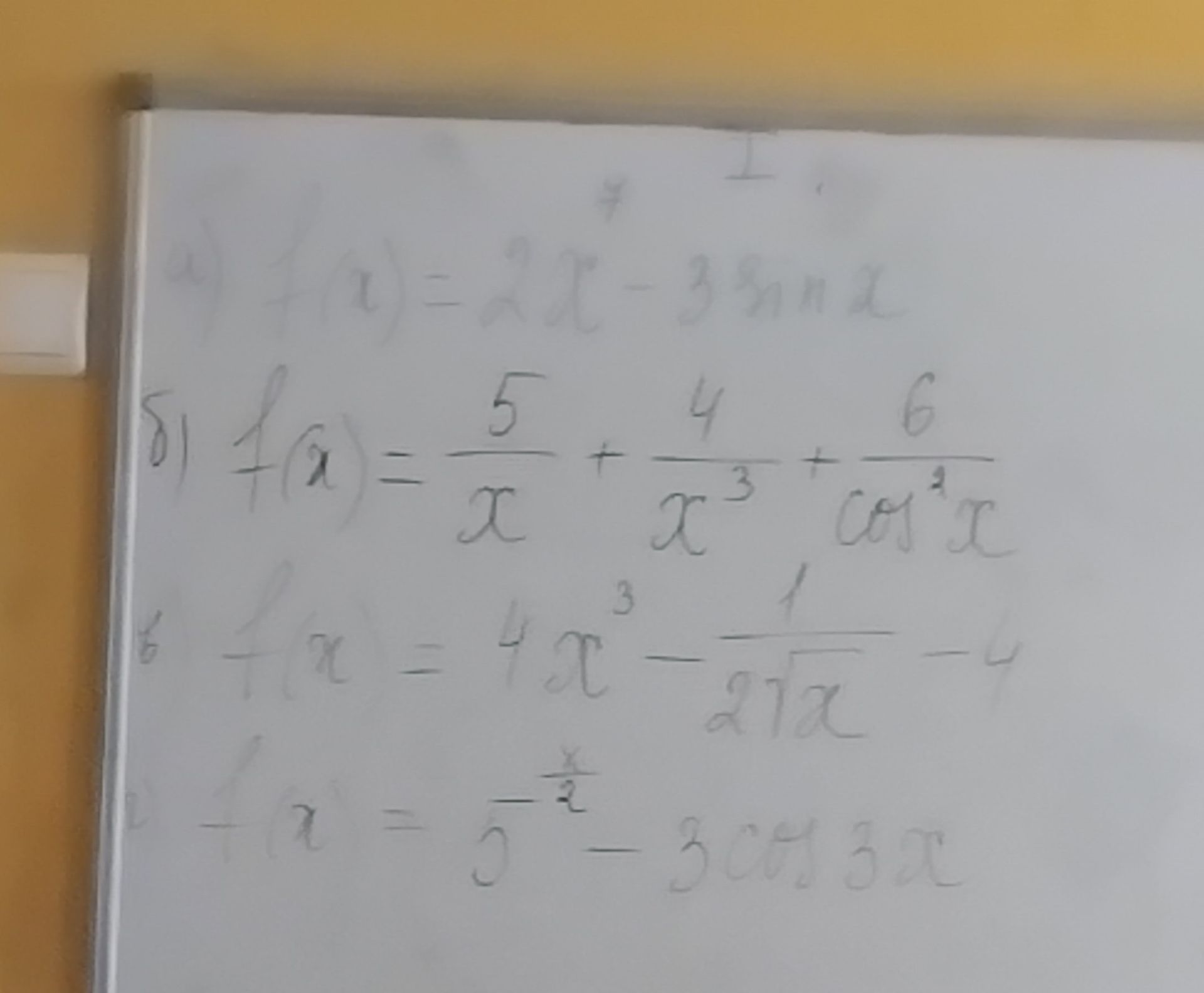 Фото задания: a) f(x) = 2x - 3sin x