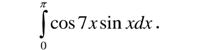 Фото задания: Evaluate the integral: \(\int_{0}^{\pi} \cos(7x)\sin(x)dx\)