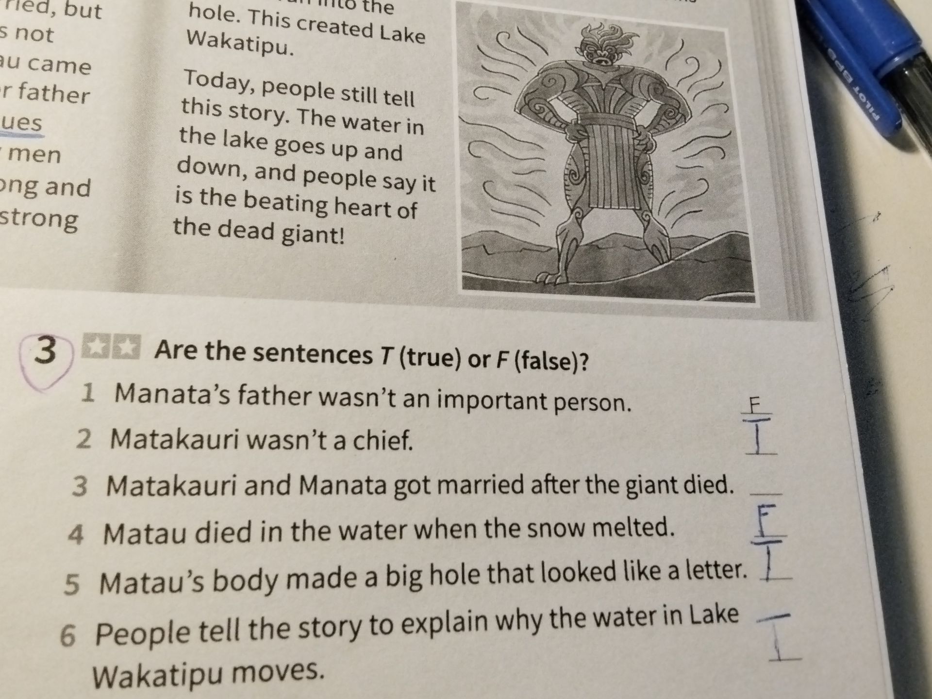 Фото задания: Are the sentences T (true) or F (false)?