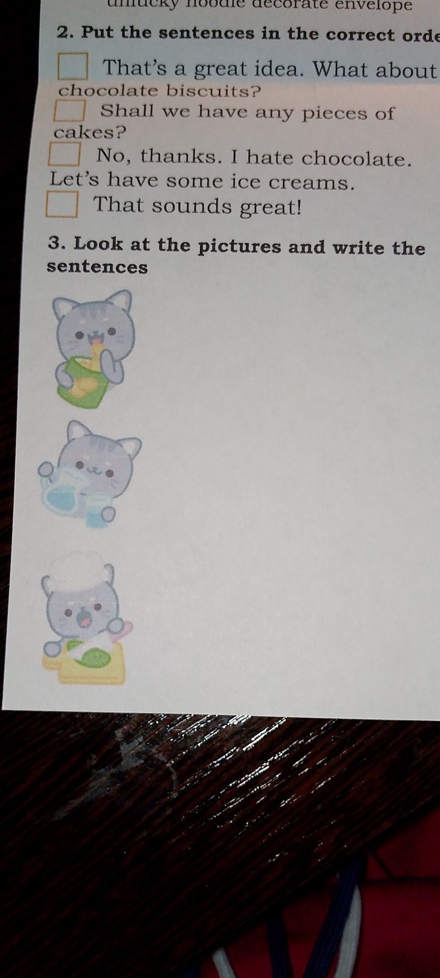 Фото задания: 2. Put the sentences in the correct order.