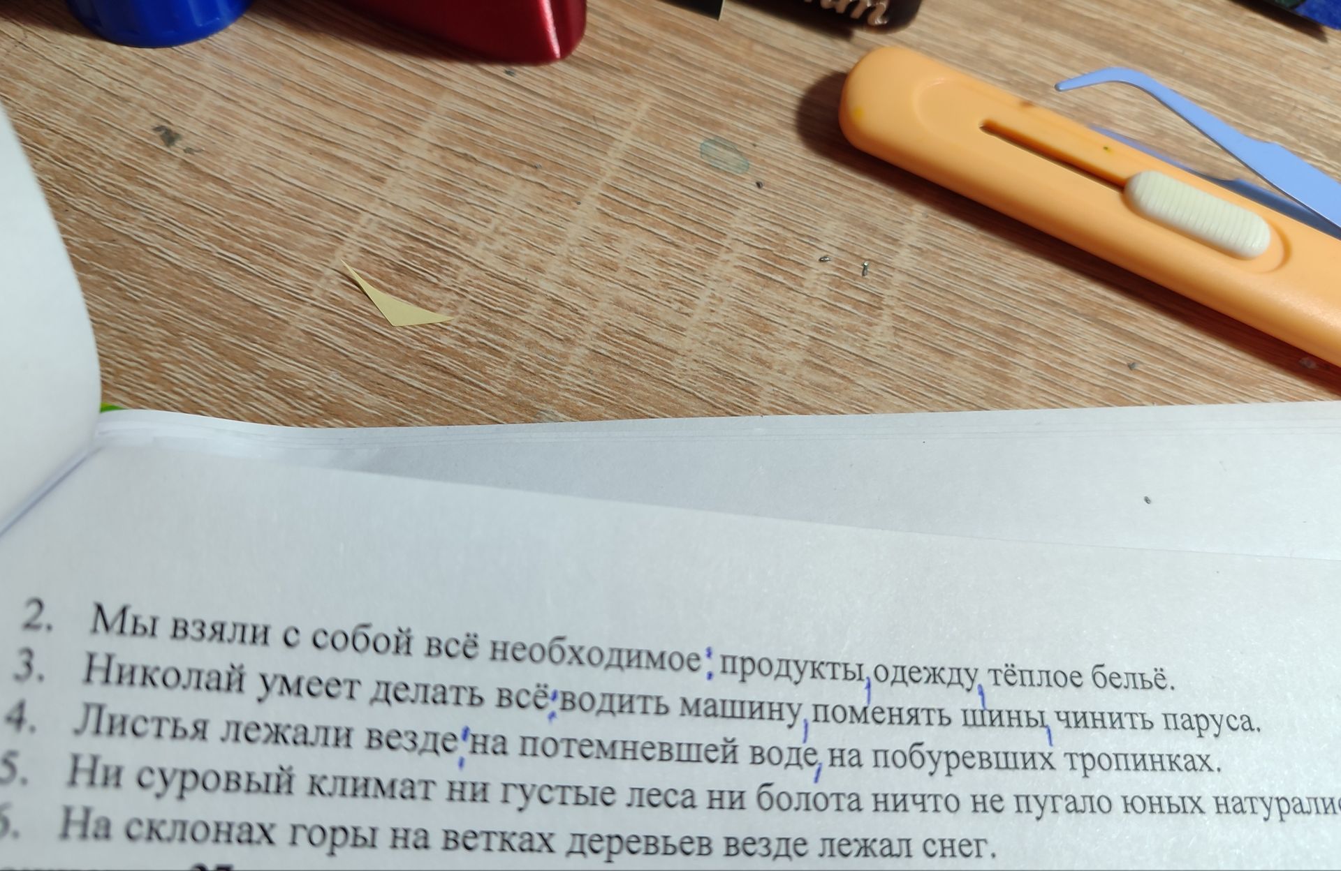 Фото задания: 3. Николай умеет делать всё водить машину, поменять шины чинить паруса.