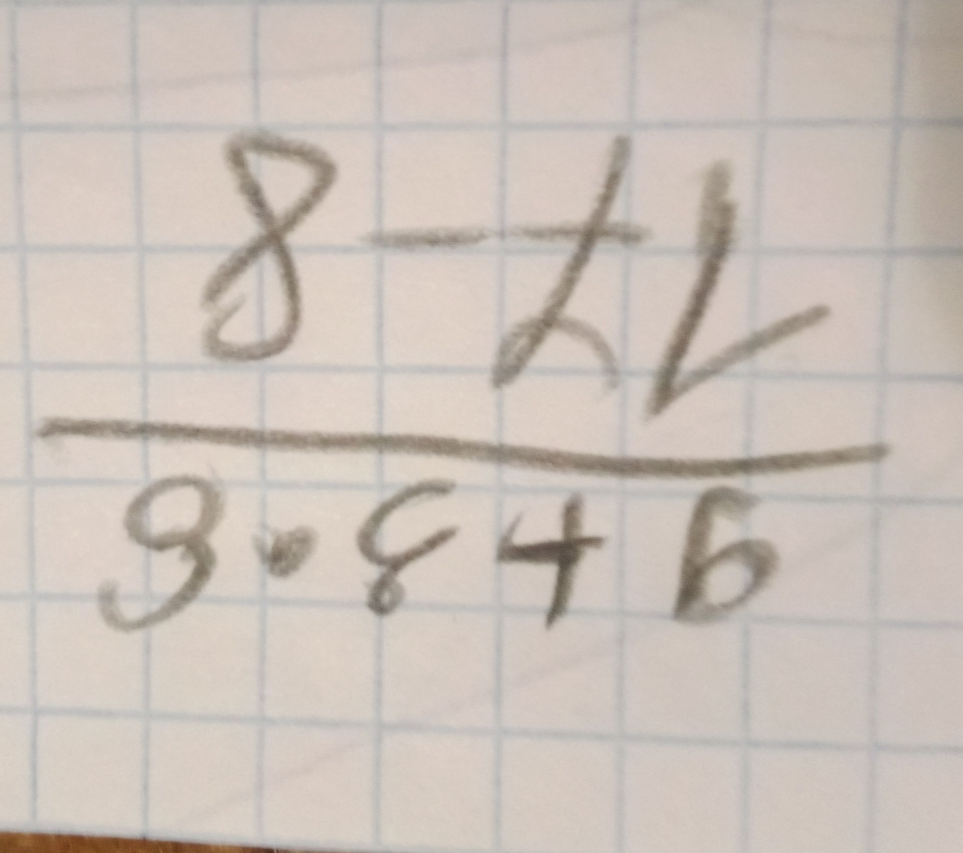 Фото задания: $\frac{8-71}{9 \times 8 + 6}$