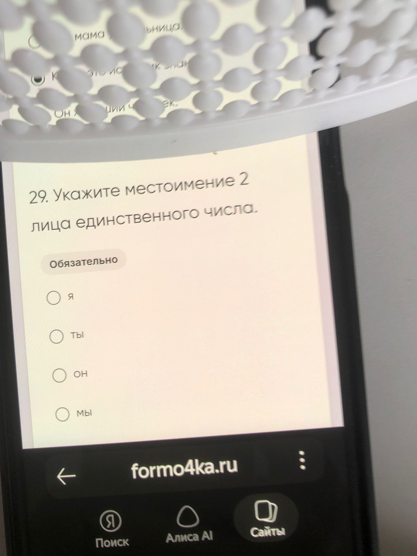 Фото задания: 29. Укажите местоимение 2 лица единственного числа.