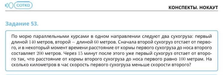 Фото задания: обгонял
