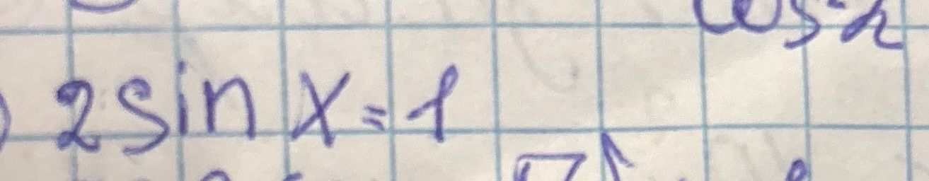 Фото задания: 2sin x = 1