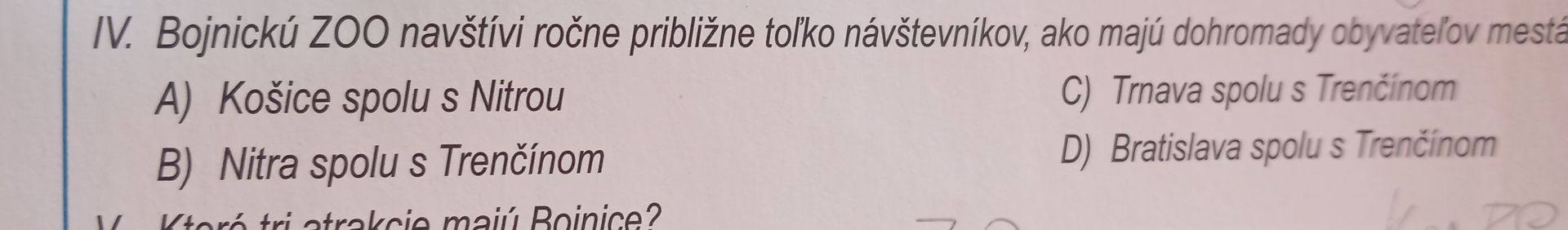 Фото задания: A) Košice spolu s Nitrou