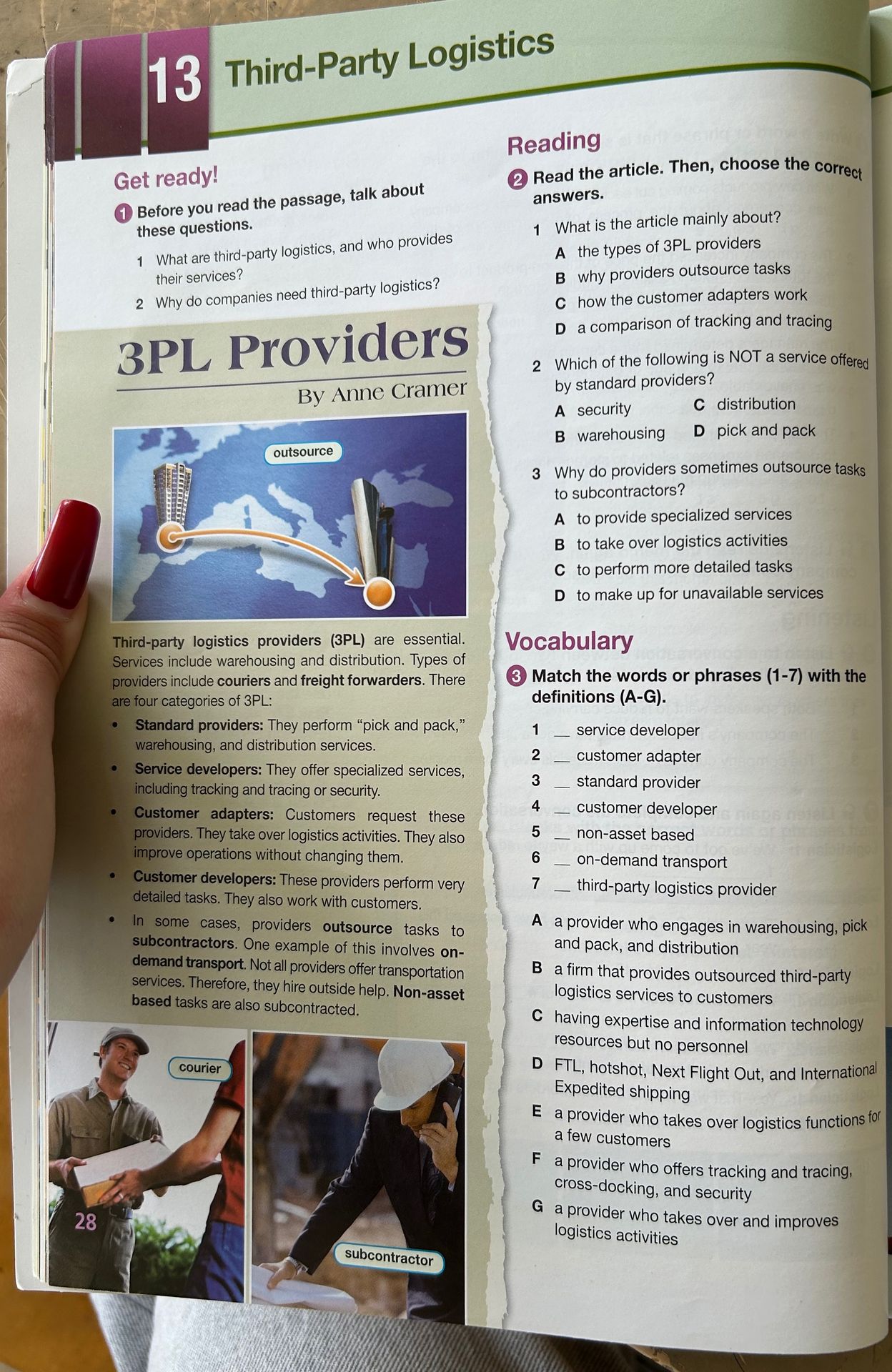 Фото задания: 1. What is the article mainly about?