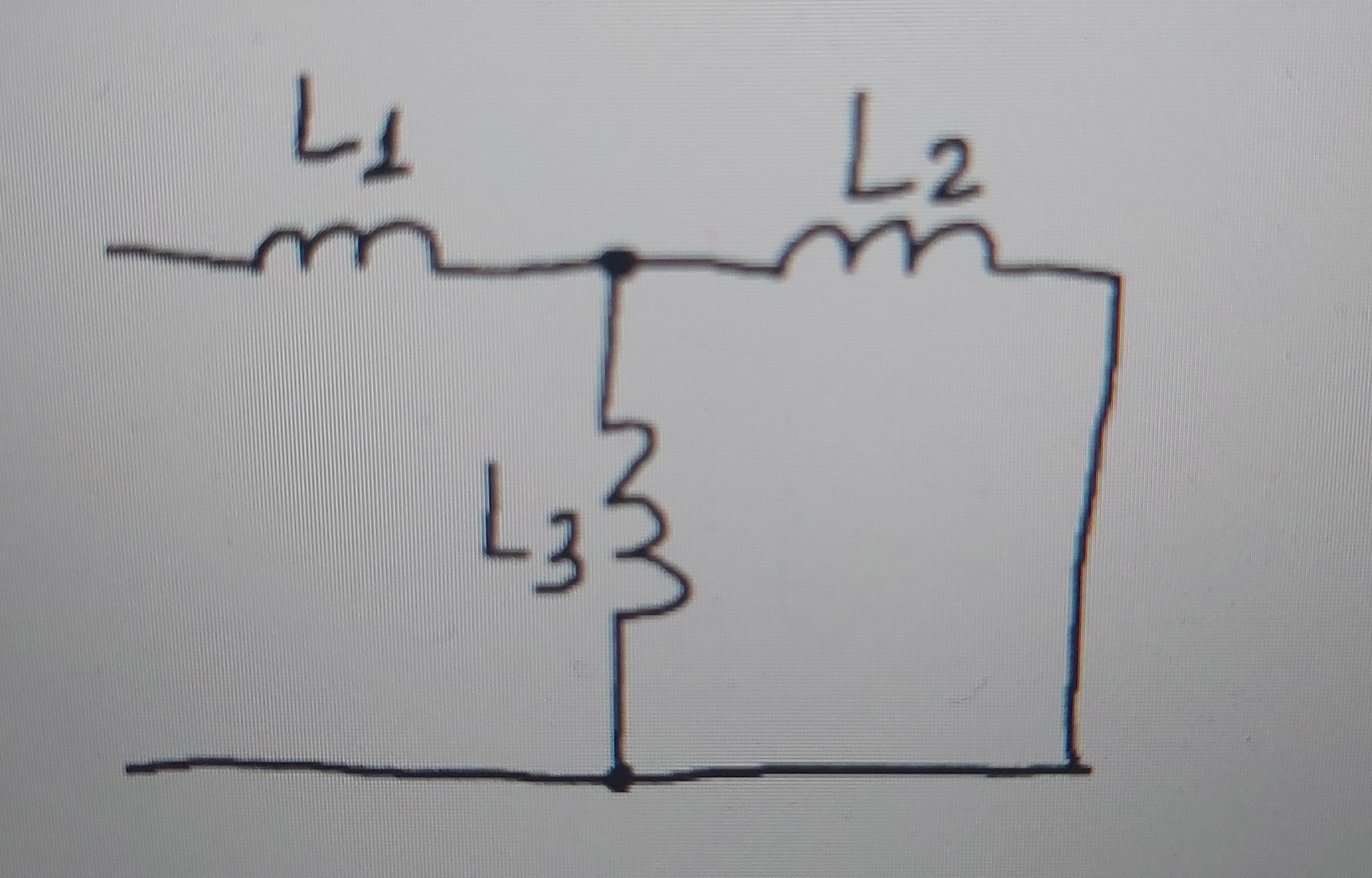 Фото задания: The image shows a circuit diagram with three inductors labeled L1, L2, and L3. What is the question that needs to be answered…