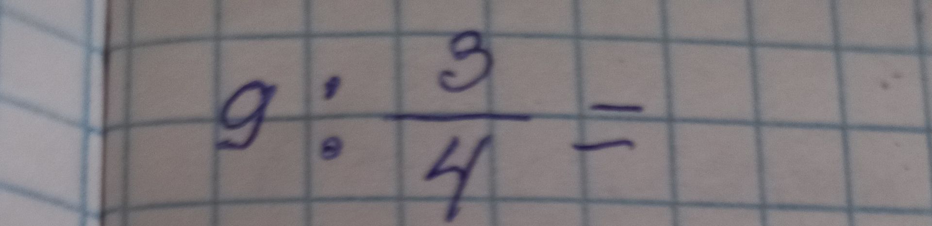 Фото задания: 9 : 3/4 = ?