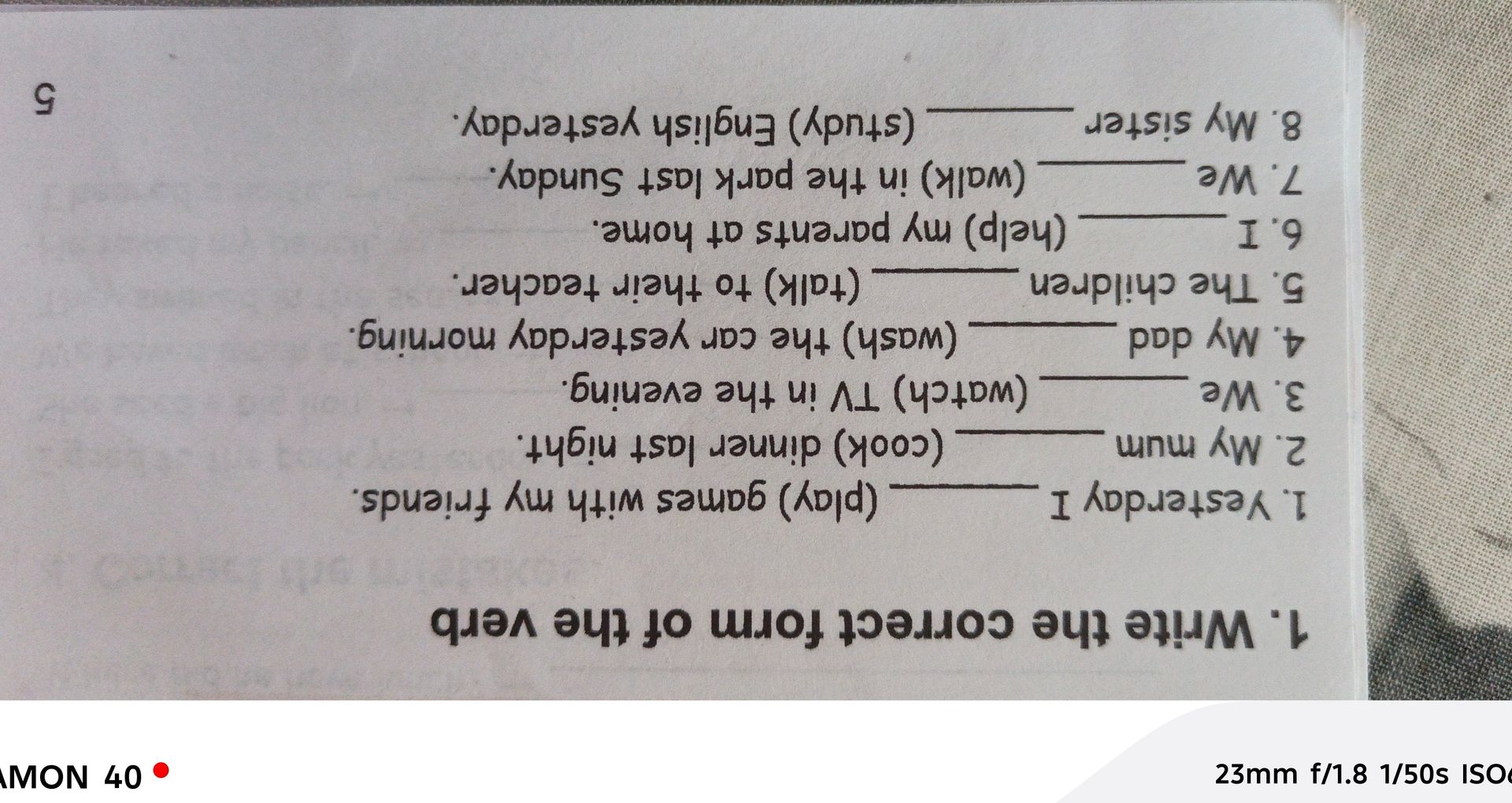 Фото задания: Write the correct form of the verb