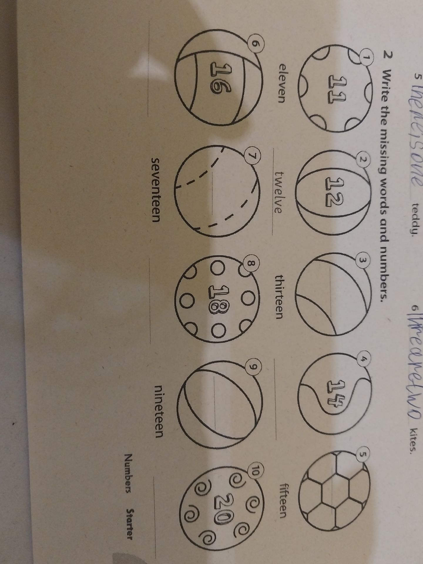 Фото задания: Write the missing words and numbers.