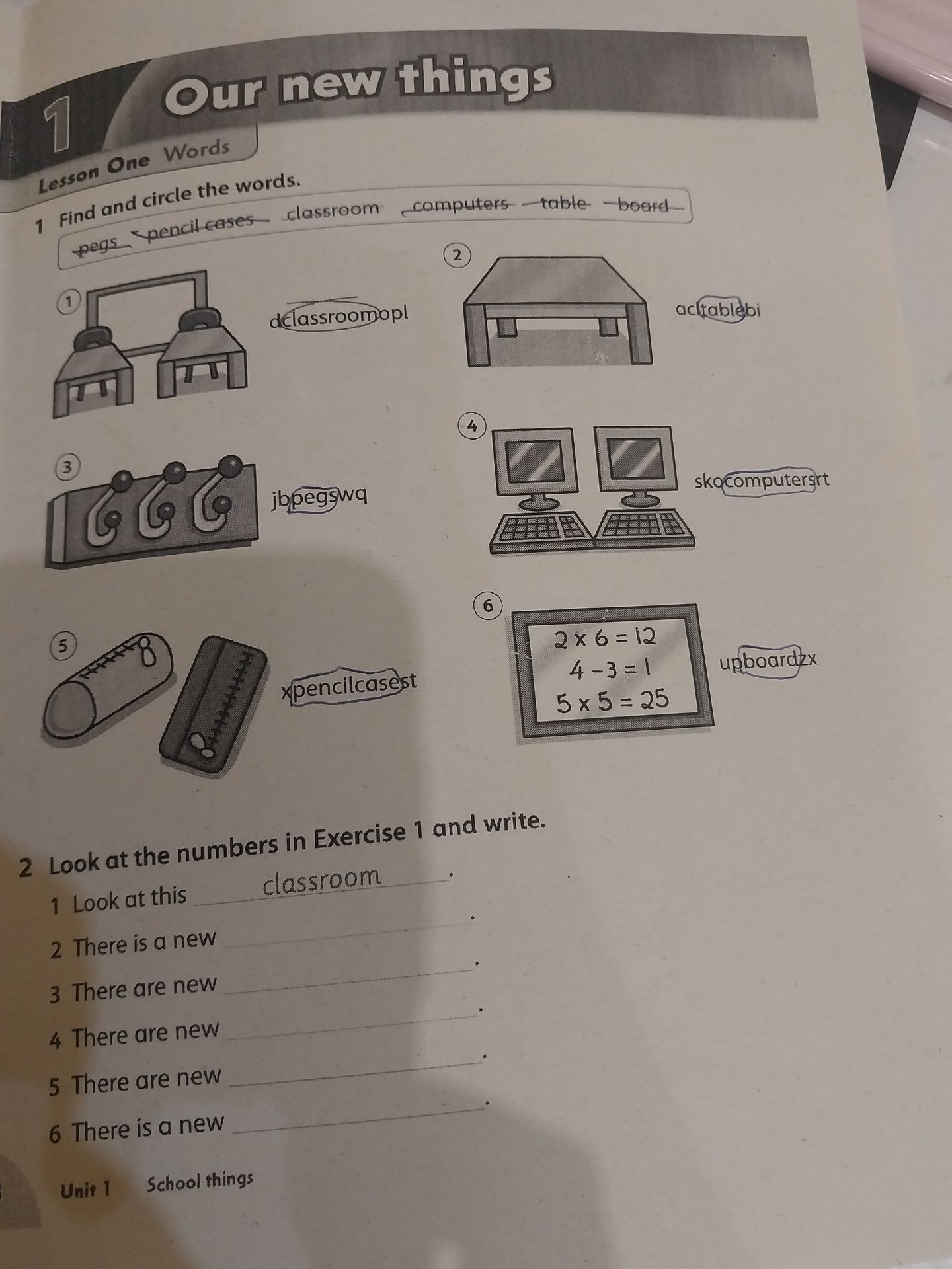 Фото задания: 1 Find and circle the words.