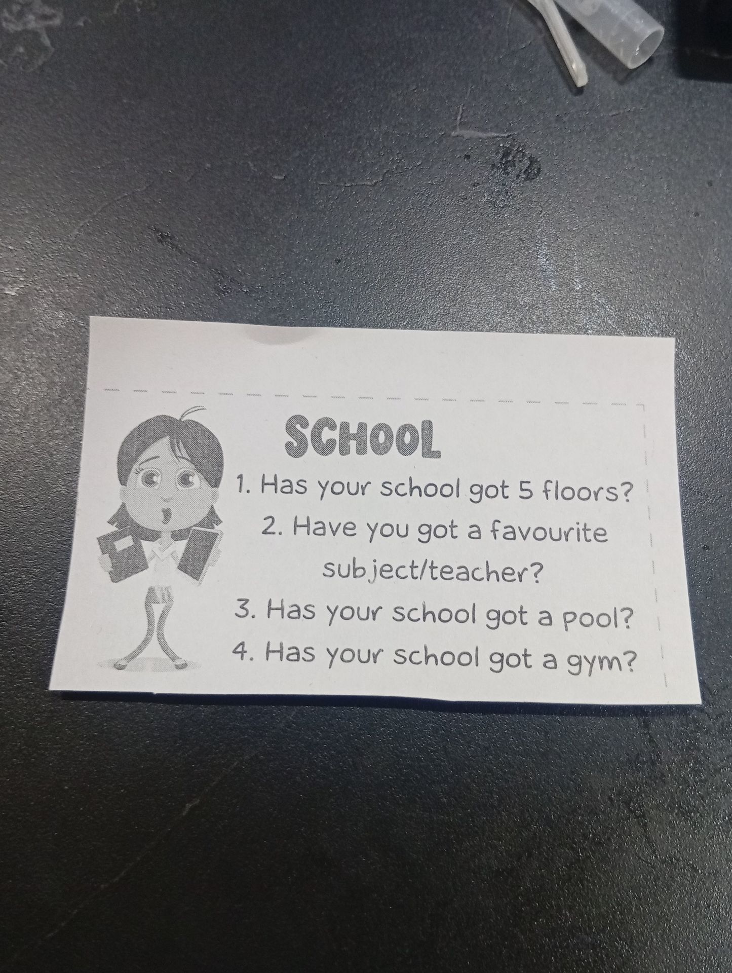 Фото задания: 3. Has your school got a pool?