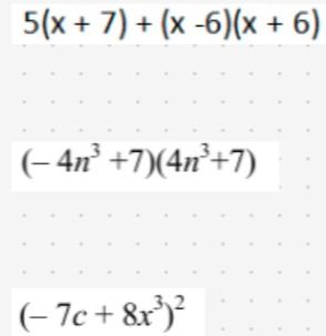 Фото задания: (-4n³ +7)(4n³+7)