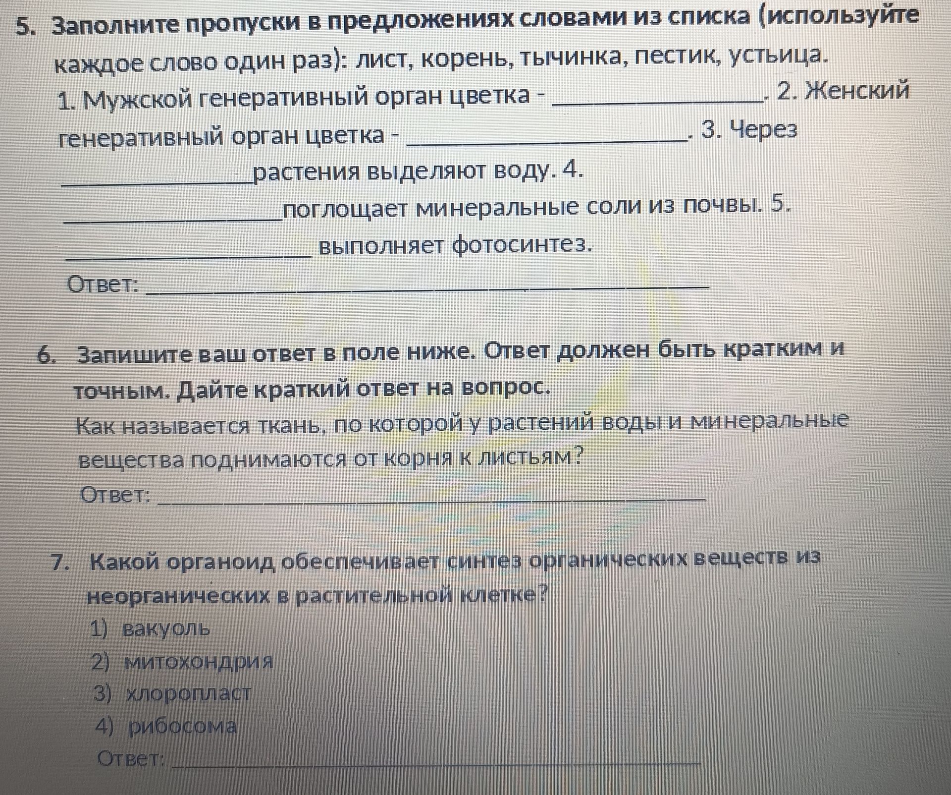 Фото задания