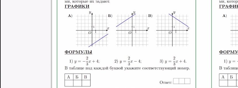 Фото задания: Match the graphs with their corresponding formulas.