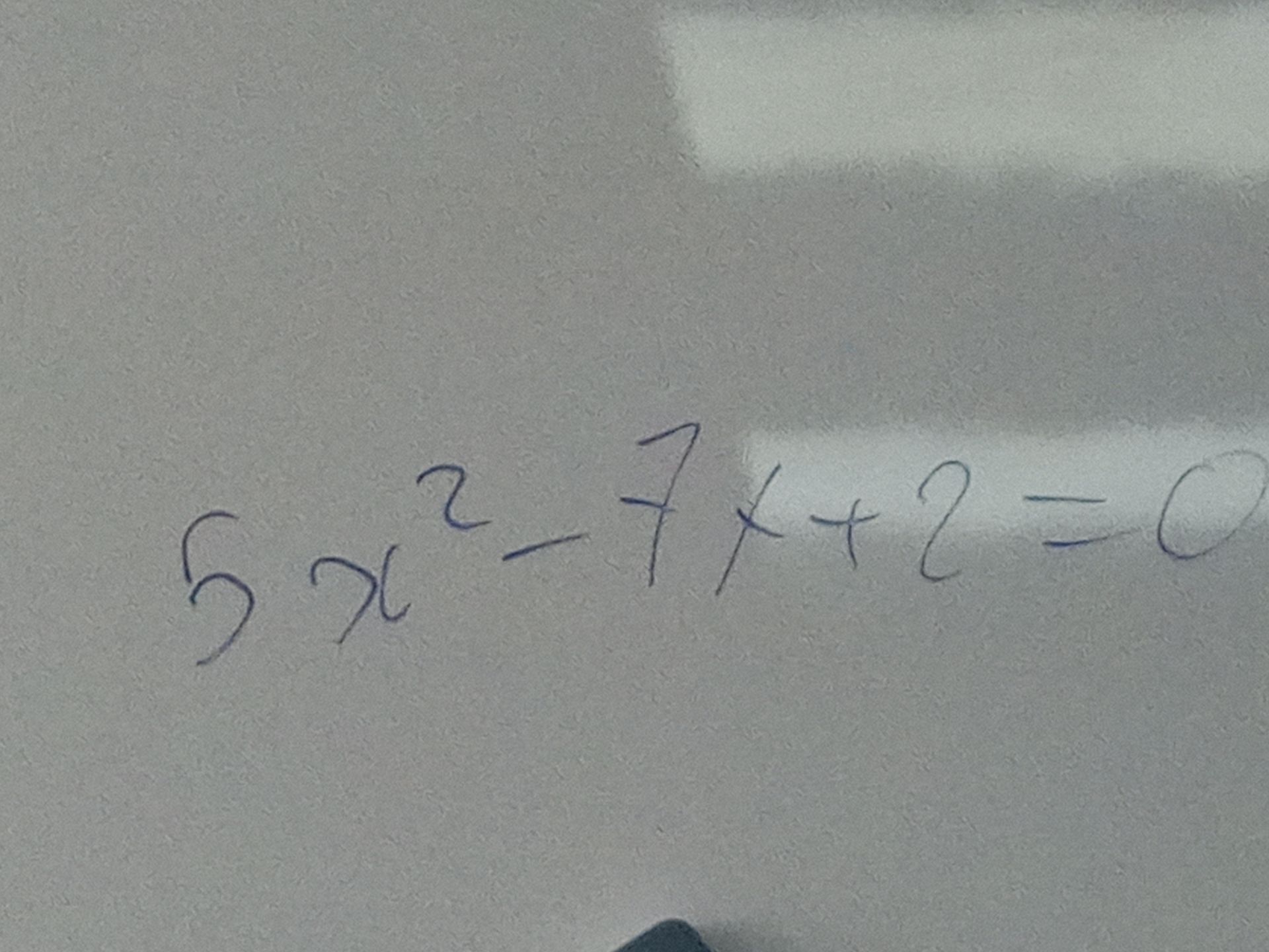 Фото задания: Решите уравнение: 5x^2 - 7x + 2 = 0