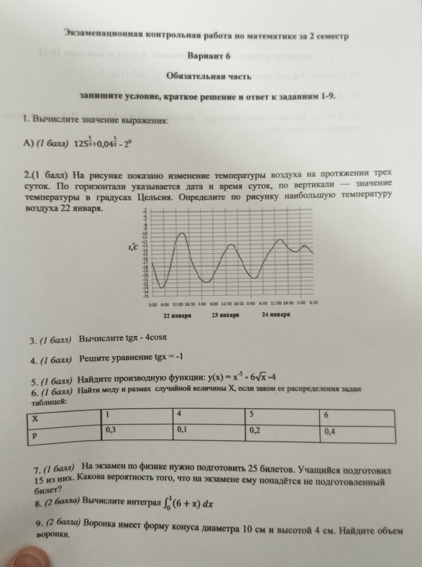 Фото задания