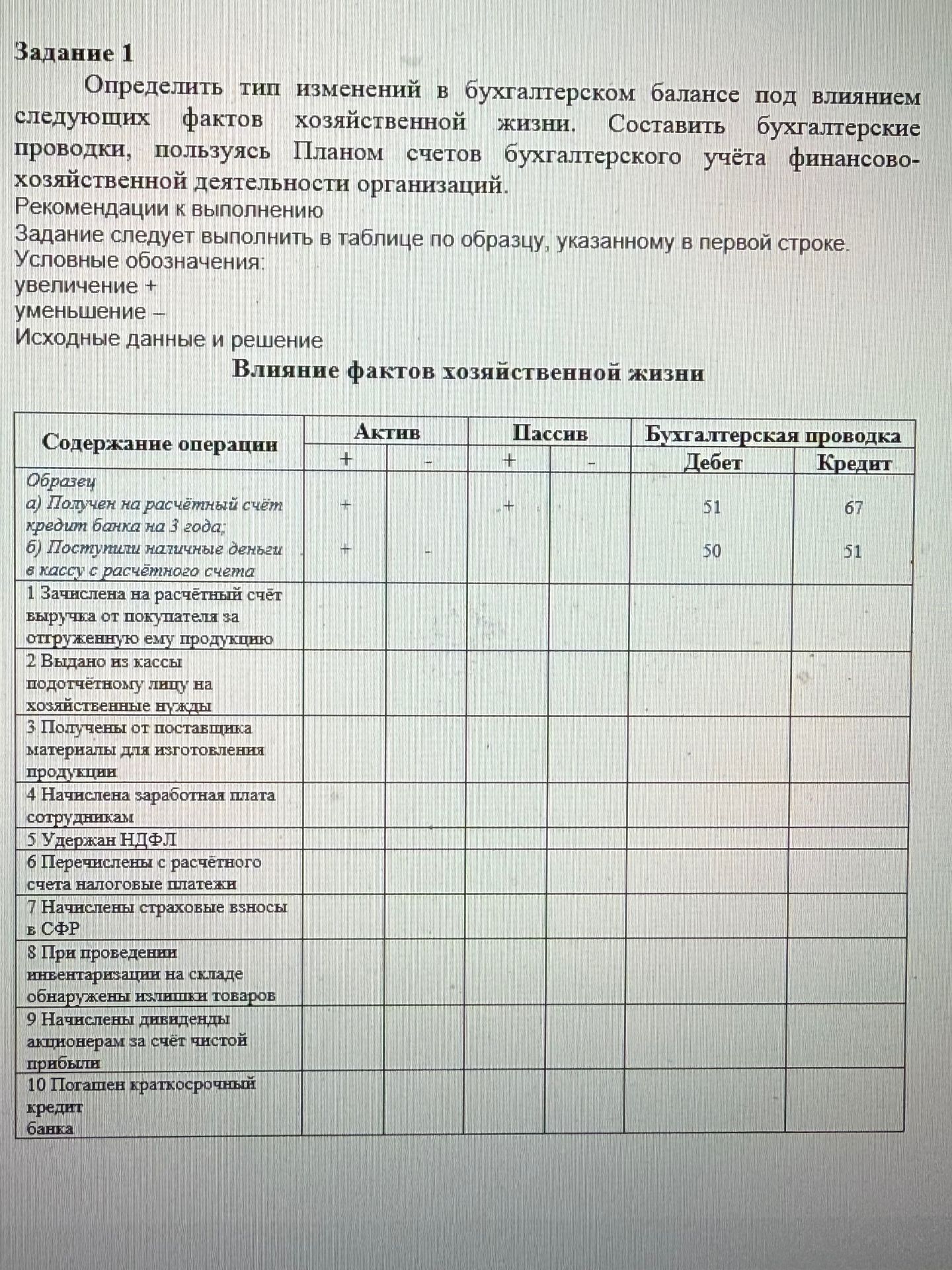 Фото задания