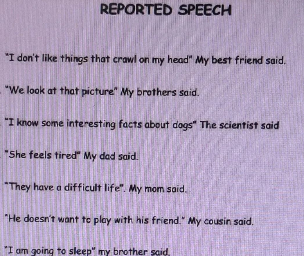Фото задания: Reported Speech