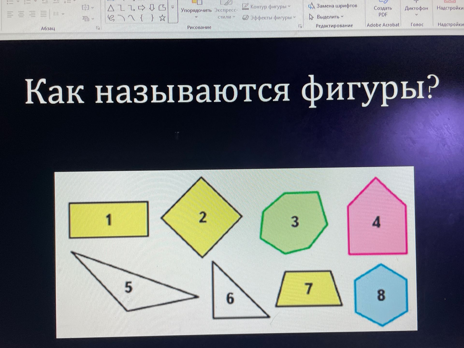 Фото задания: Как называются фигуры?