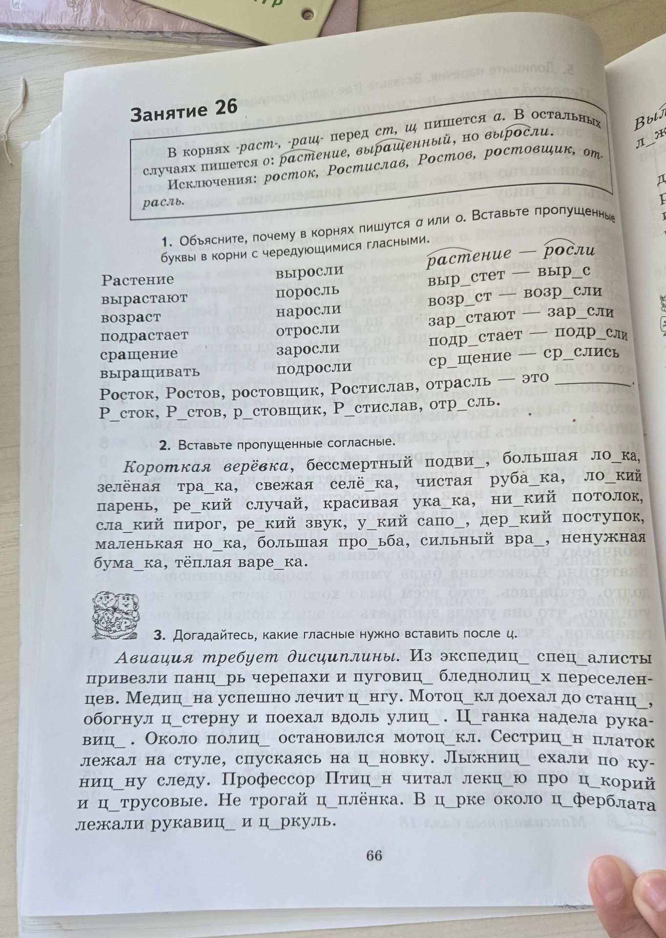 Фото задания: Догадайтесь, какие гласные нужно вставить после ц.