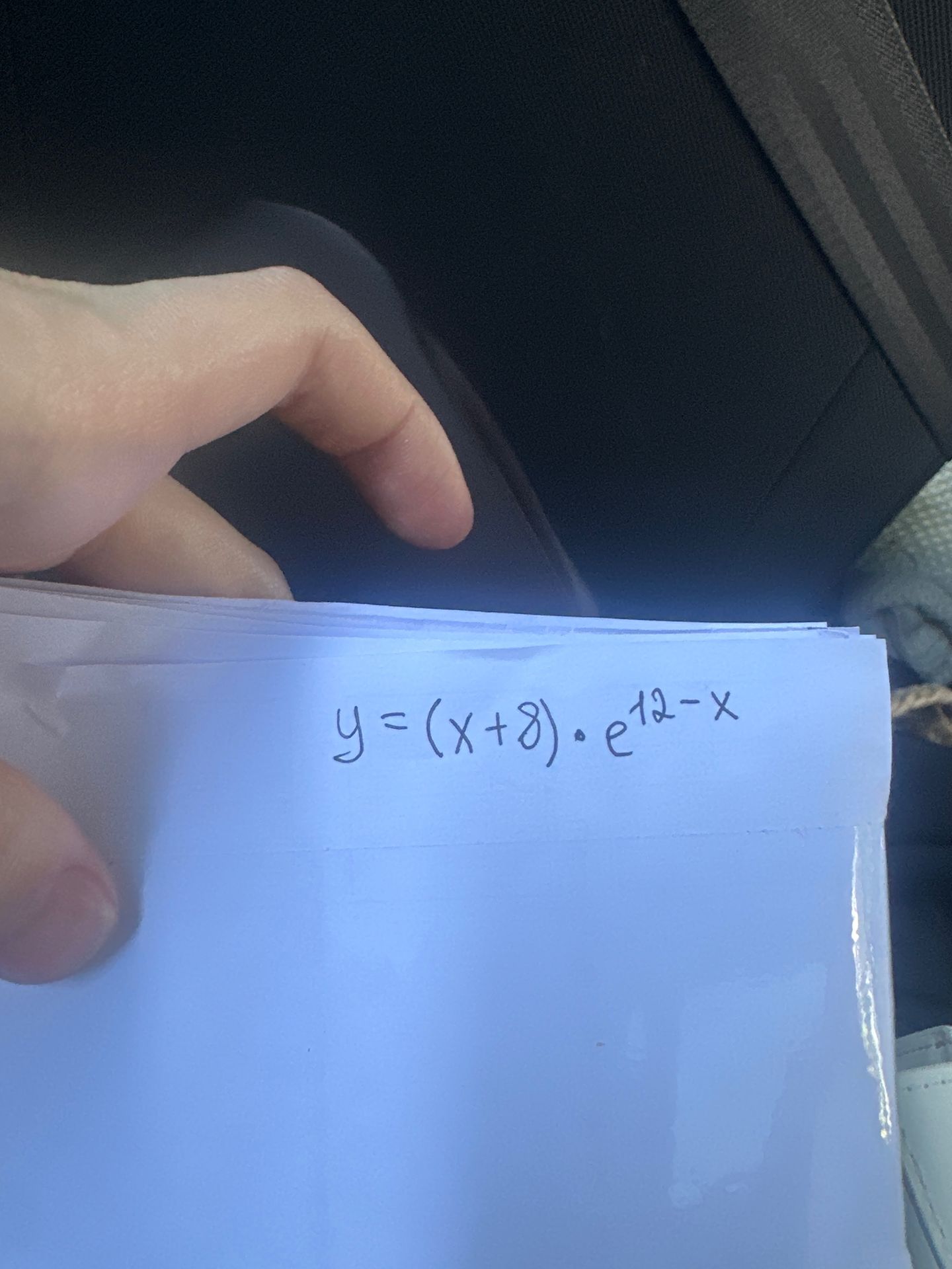 Фото задания: y = (x+8) * e^(12-x)