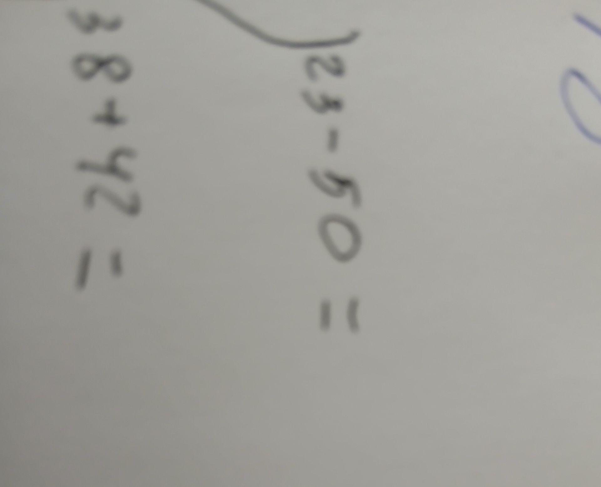 Фото задания: 38 + 42 = ? 23 - 50 = ?