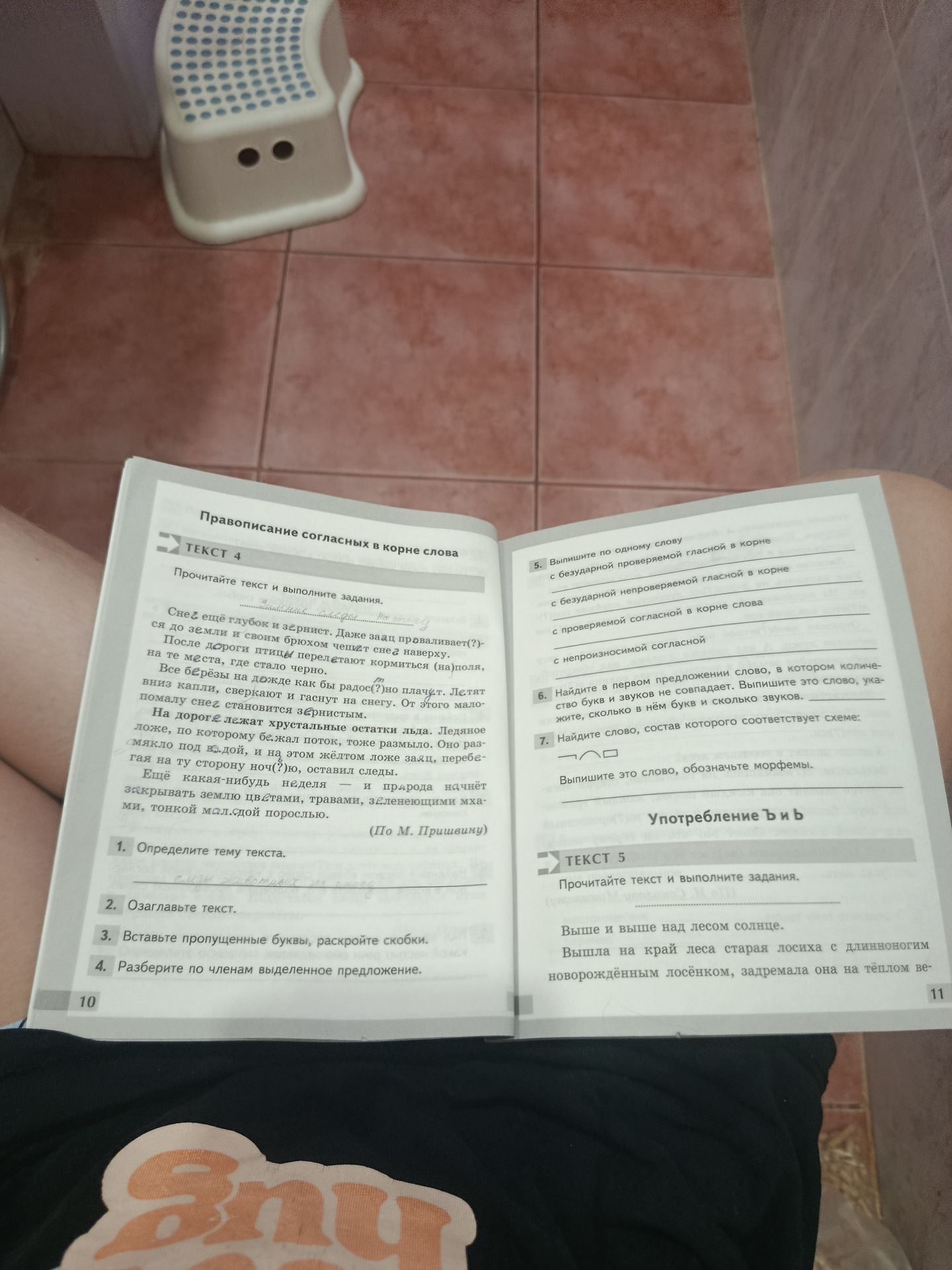 Фото задания: 1. Определите тему текста.