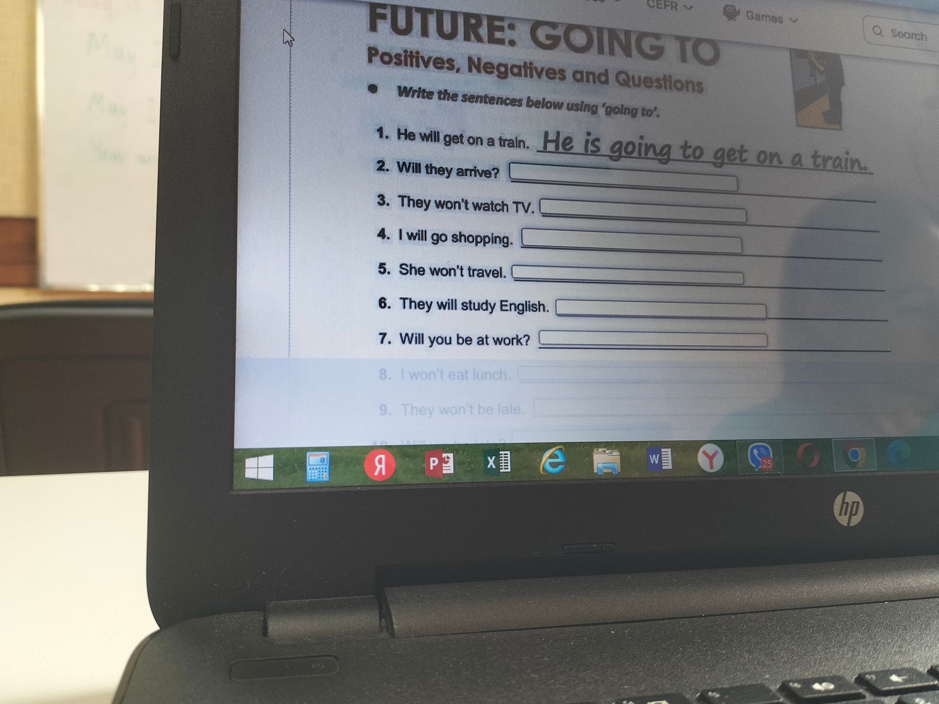 Фото задания: Write the sentences below using 'going to'.