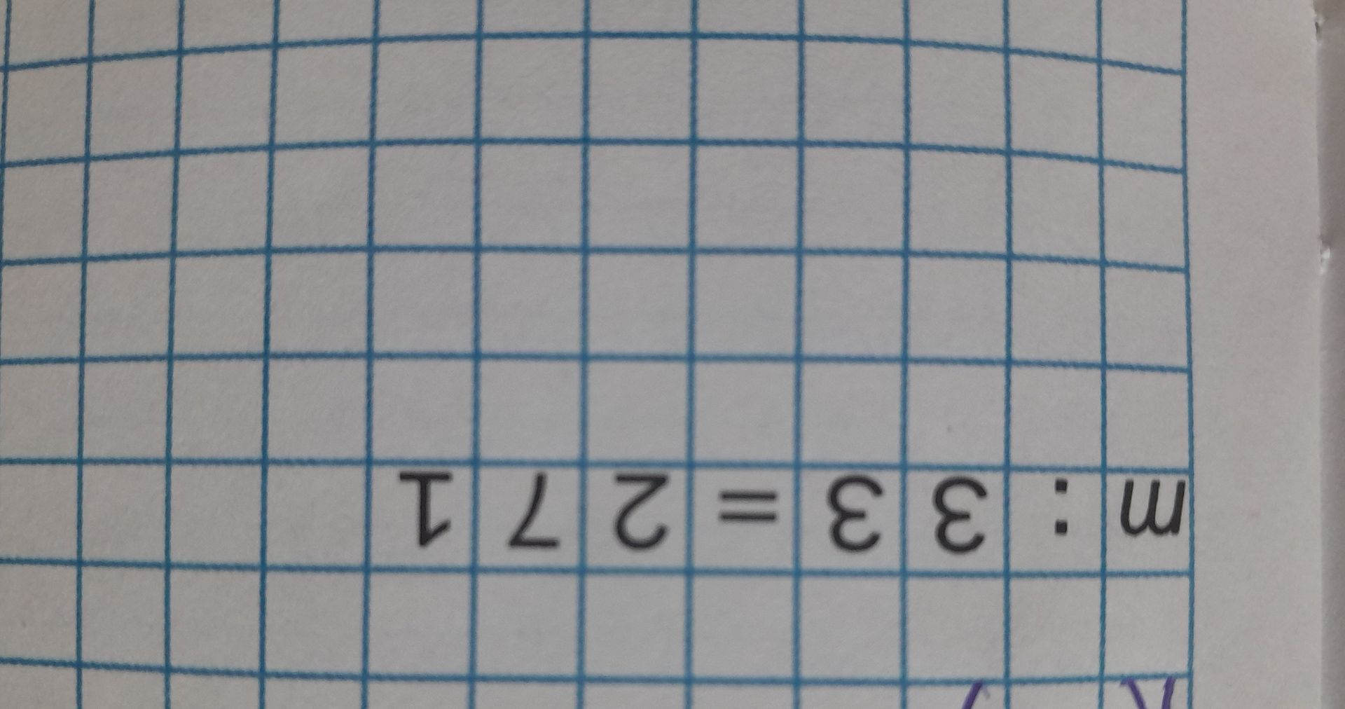 Фото задания: m : 3 = 27 : 1