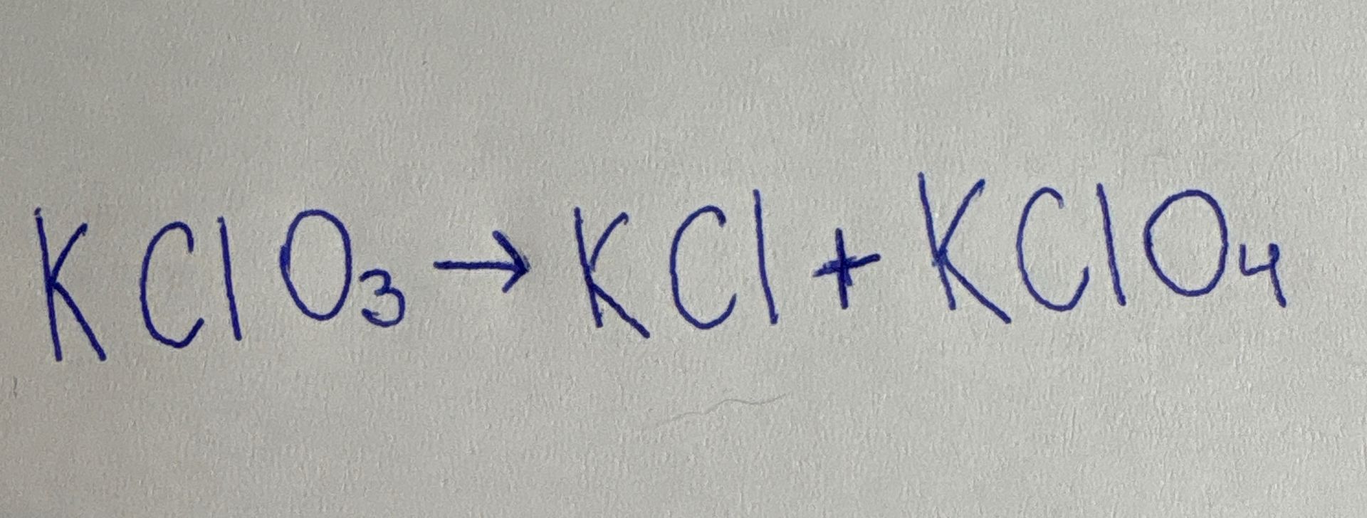 Фото задания: KClO₃ → KCl + KClO₄