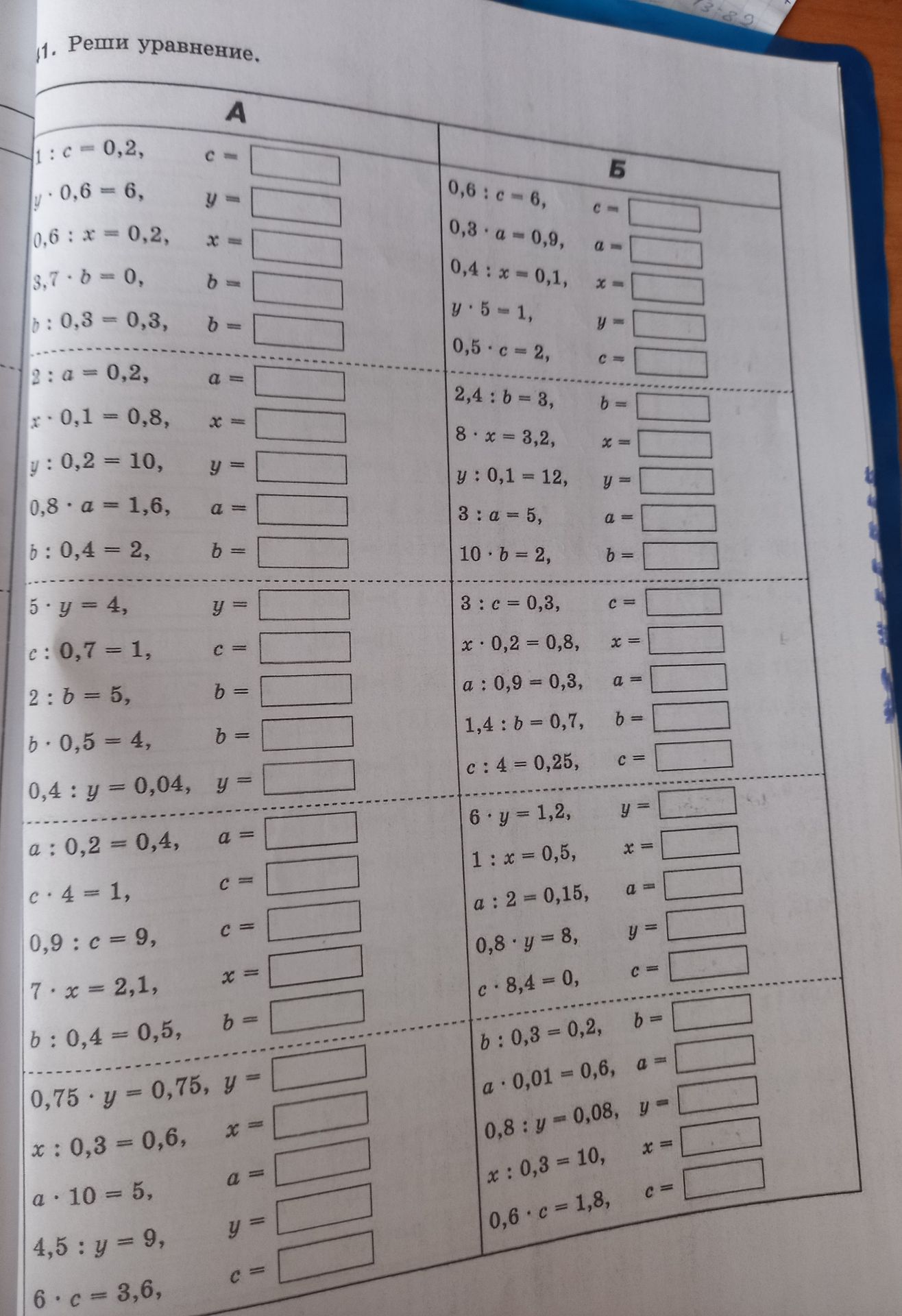 Фото задания: 5: y = 4, c = 0,7 = 1, b = 2: b = 5, b = b ⋅ 0,5 = 4, y = 0,4 : y = 0,04