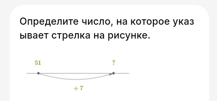 Фото задания: Определите число, на которое указывает стрелка на рисунке.