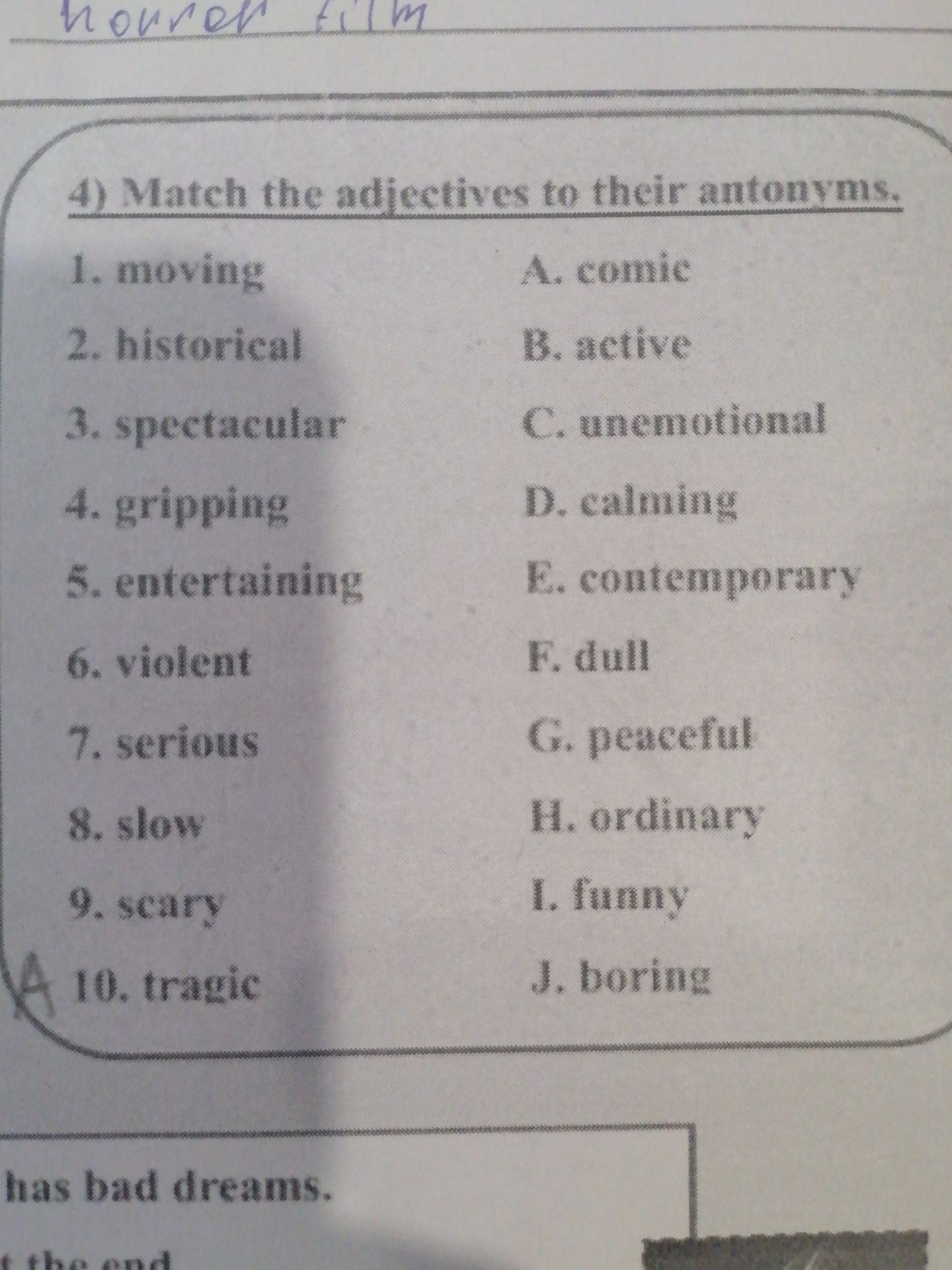 Фото задания: 4) Match the adjectives to their antonyms.