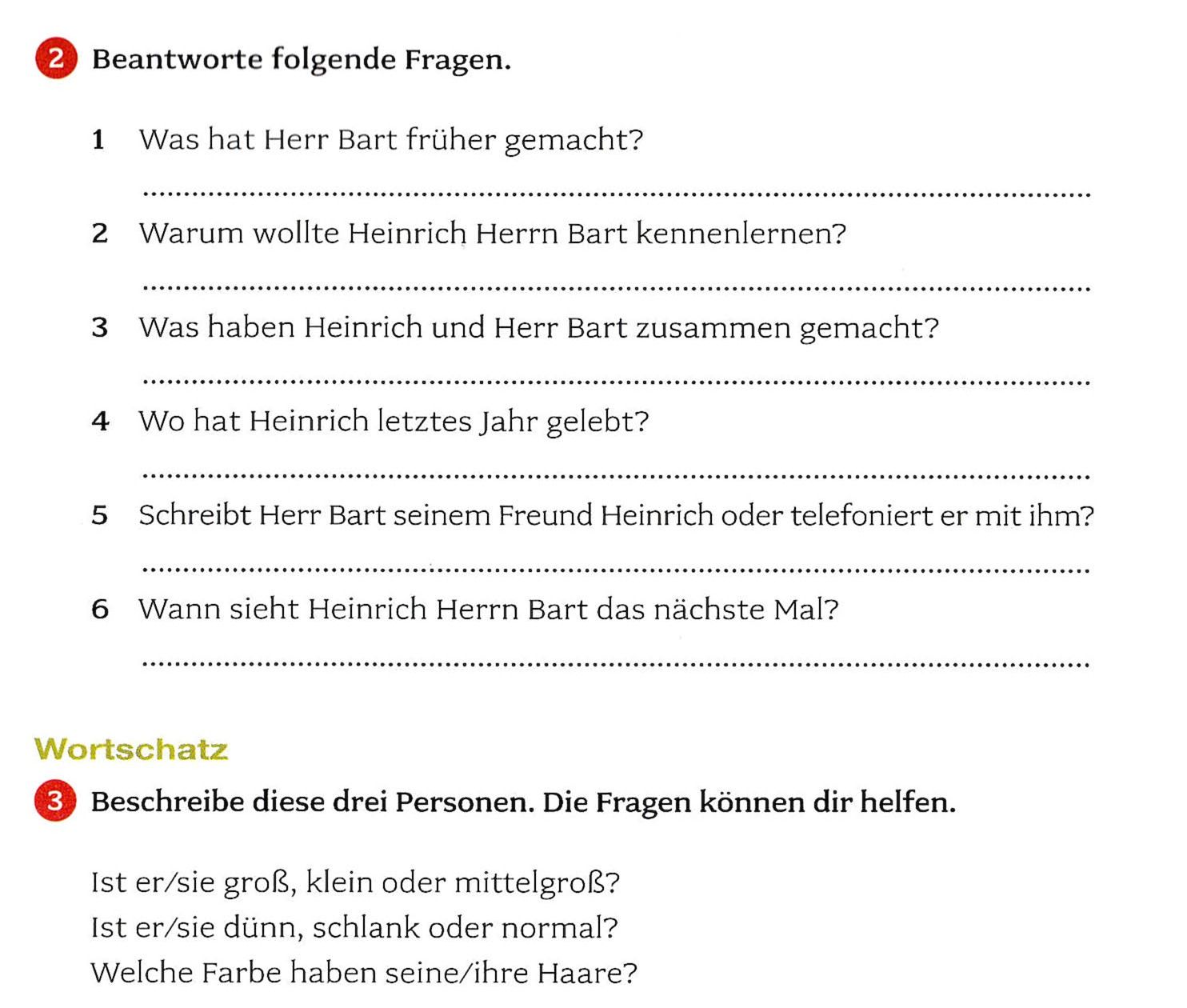Фото задания: Schreibt Herr Bart seinem Freund Heinrich oder telefoniert er mit ihm?