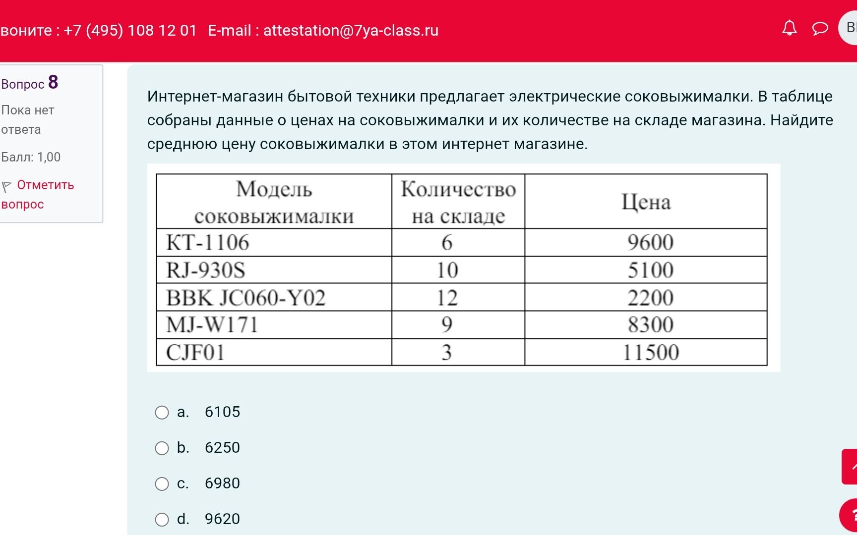 Фото задания: Интернет-магазин бытовой техники предлагает электрические соковыжималки. В таблице собраны данные о ценах на соковыжималки…