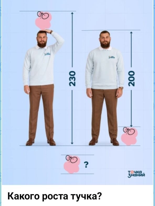 Фото задания: Какого роста Тучка?