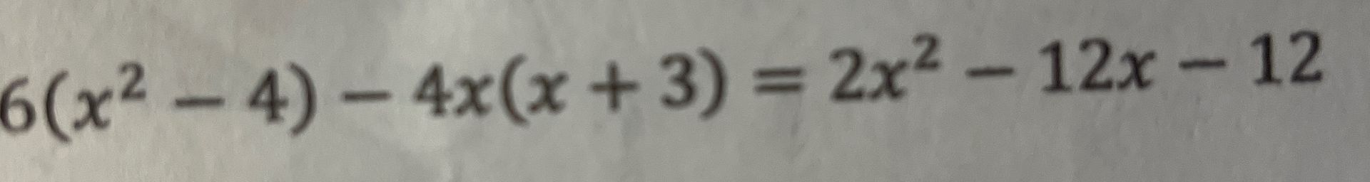 Фото задания: Упростите выражение: 6(x² − 4) − 4x(x + 3).