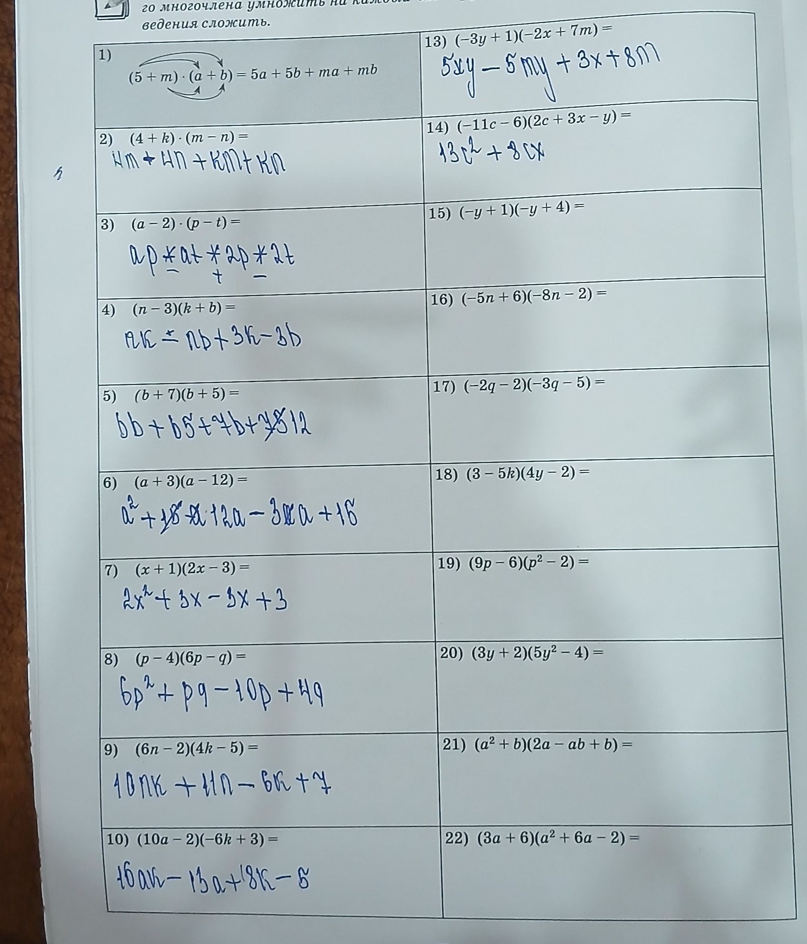 Фото задания: 19) (9p − 6)(p^2 − 2) =