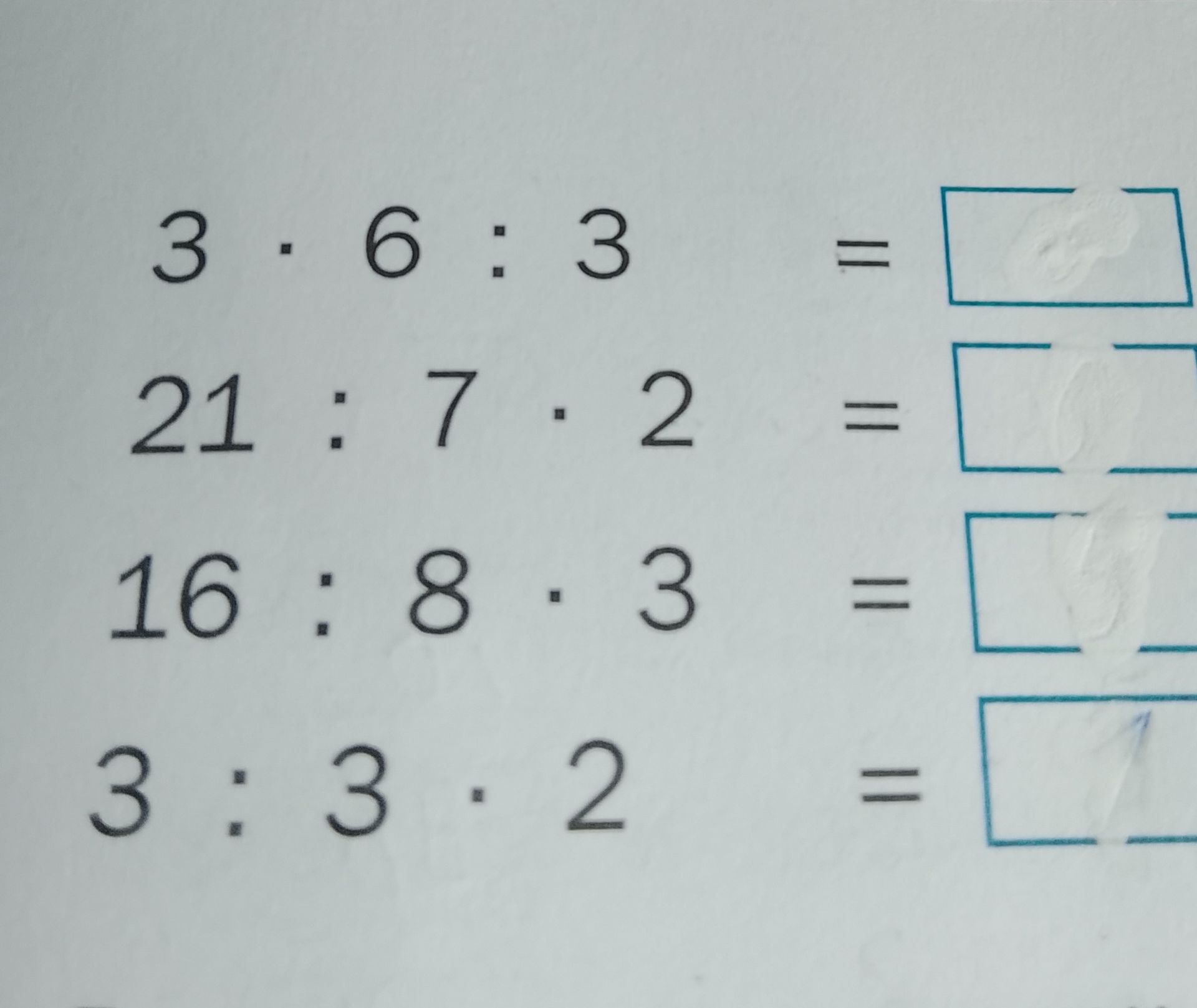 Фото задания: Вычислите: а) 3 · 6 : 3; б) 21 : 7 · 2; в) 16 : 8 · 3; г) 3 : 3 · 2.