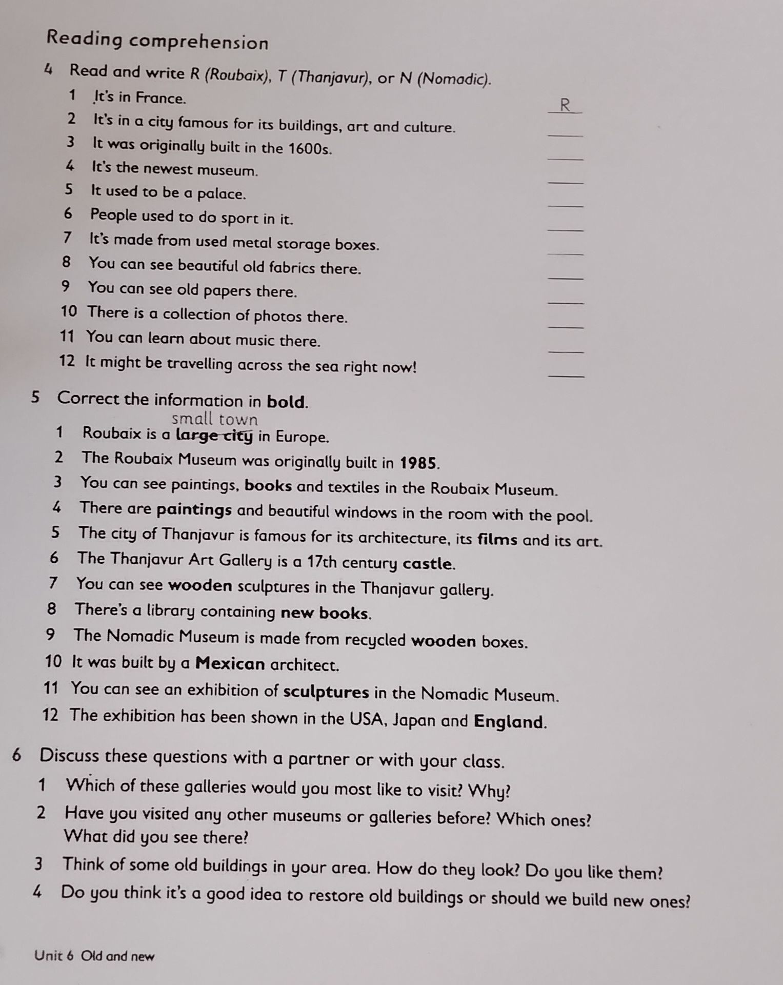 Фото задания: 6. Discuss these questions with a partner or with your class. 1) Which of these galleries would you most like to visit?…