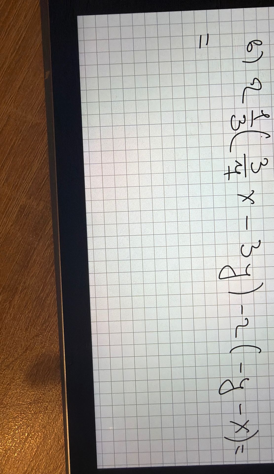 Фото задания: б) Решите уравнение: \(\frac{1}{3}\left(\frac{3}{4}x-3y\right)-2(-y-x)=\)