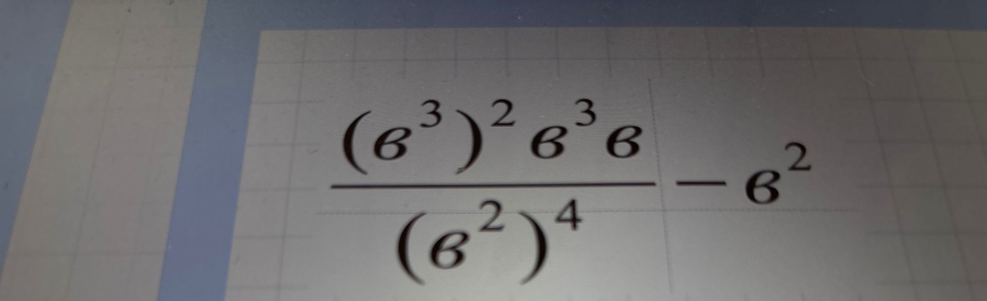 Фото задания: Упростите выражение: \(\dfrac{(6^3)^2\cdot 6^3\cdot 6}{(6^2)^4}-6^2\).