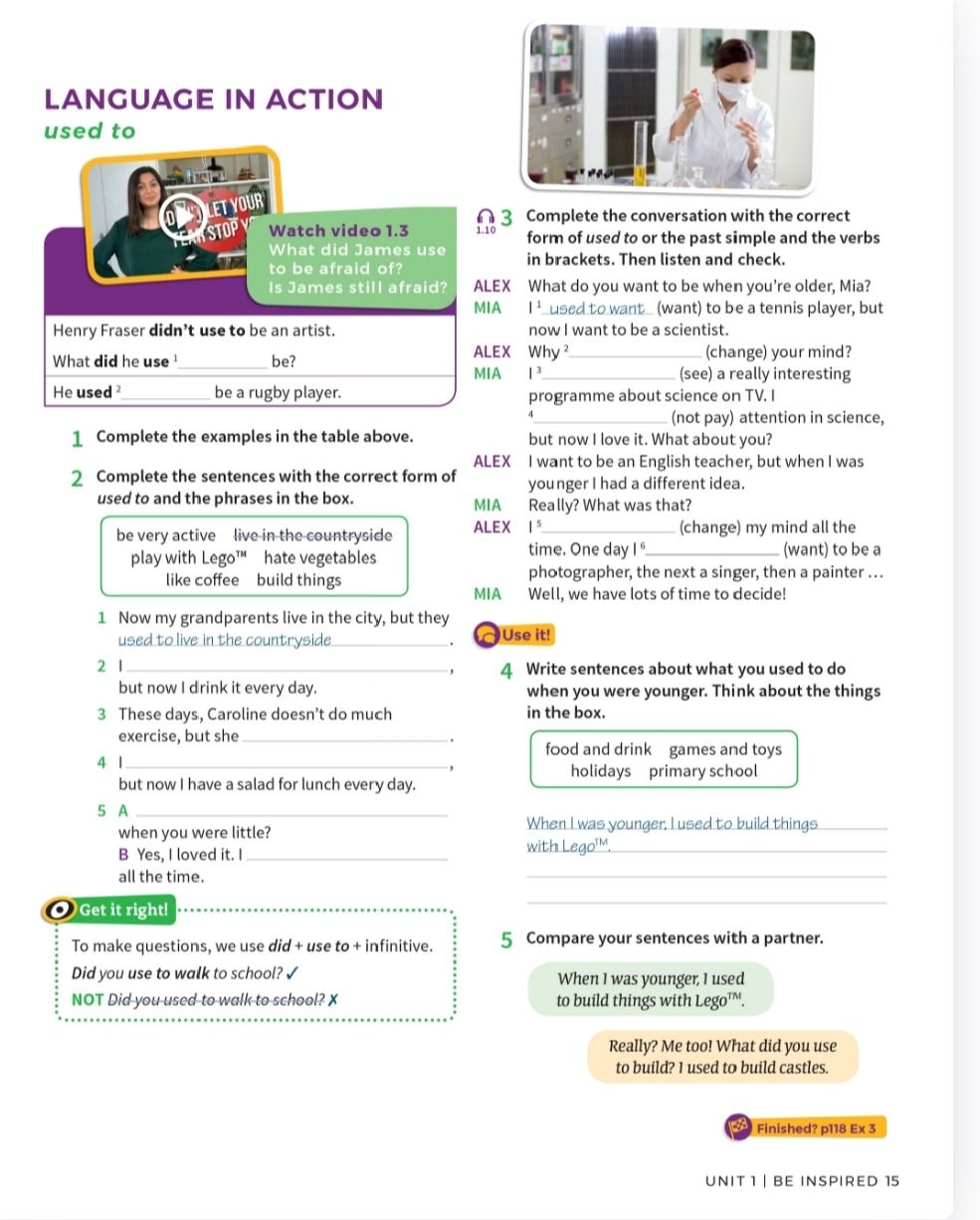 Фото задания: 5) Compare your sentences with a partner.