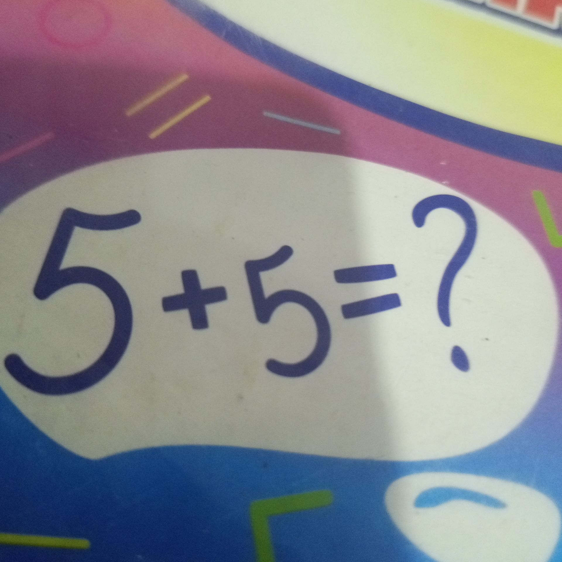 Фото задания: Решите уравнение: 5 + 5 = ?
