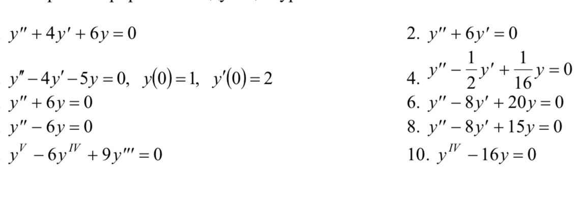 Фото задания: Решить дифференциальное уравнение 5) y''' + 6y = 0.