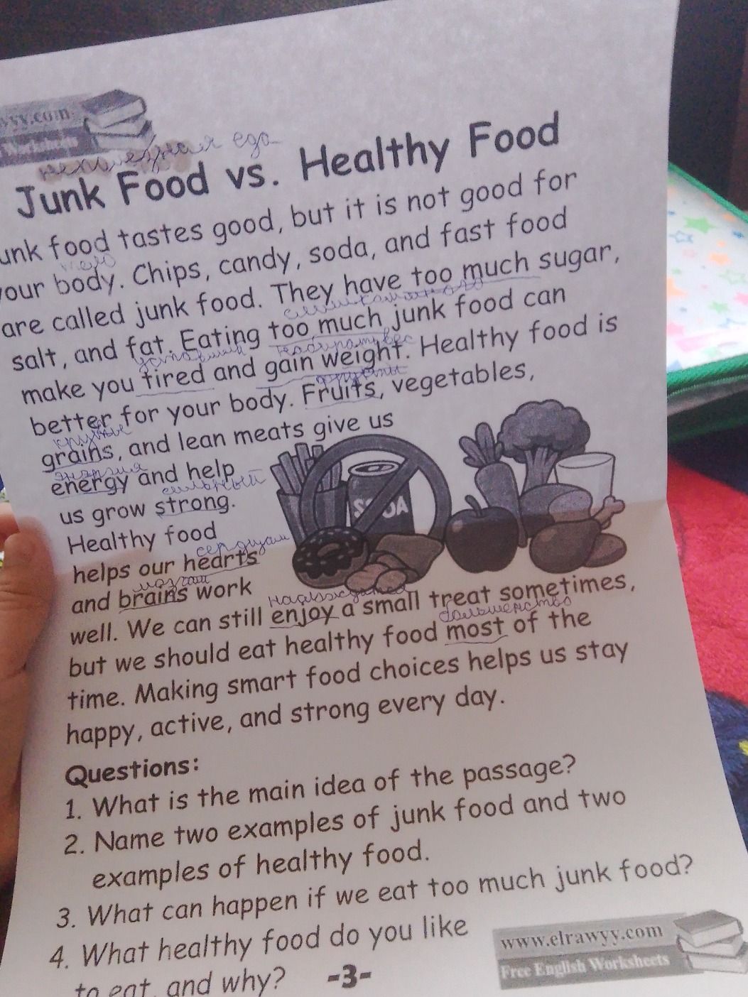 Фото задания: What can happen if we eat too much junk food?